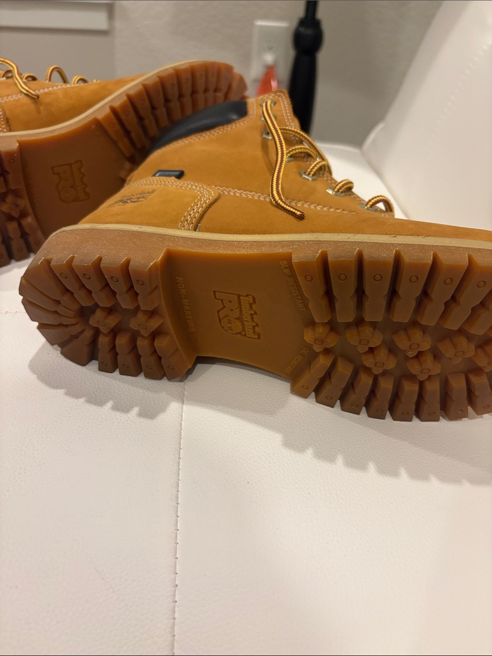 Timberland PRO Wheat/Tan Safety Work Boots Steel Toe Waterproof 8.5 Women’s - Picture 6 of 8